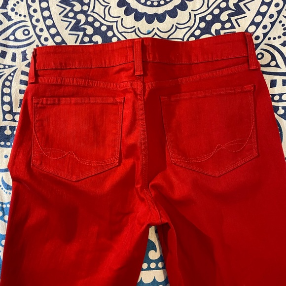 NYDJ RED SKINNY JEANS SIZE 9/10 30 28” ANKLE BEAUTIFUL EUC SLIMMING WONEN - Picture 2 of 13